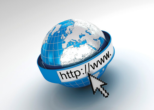 internet searching Concept, web page or internet browser. Earth, cursor