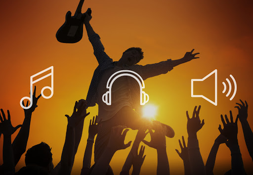 Media Song Music Musical listening Play Concept