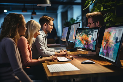 Workspace of a photographer