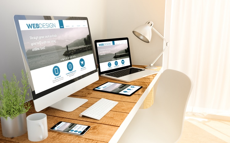 Illustration d'un site en responsive deign