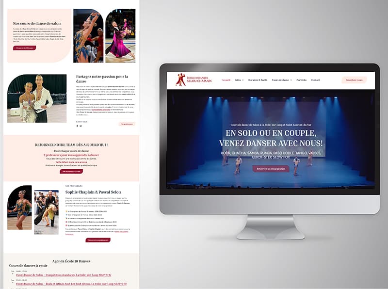 Création d'un site internet et SEO pour École de danse